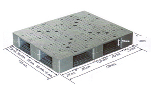1,000x1,200x180 mm พาเลทพลาสติก วินโดว์ (แบบ 1)