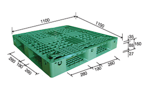 Nissan Pallet 1,100x1,100x150 mm